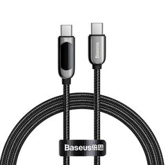 Baseus Display Braided USB 2.0 Cable USB-C male - USB-C male Black 1m (CATSK-B01) (BASCATSK-B01) έως 12 άτοκες Δόσεις