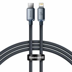 Baseus  Crystal cable USB-C to Lightning, 20W, PD, 1.2m Black (CAJY000201) (BASCAJY000201) έως 12 άτοκες Δόσεις