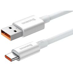 Baseus Superior USB 2.0 Cable USB-C male - USB-A male 100W Λευκό 1m  (P10320102214-01) (BASP10320102214-01) έως 12 άτοκες Δόσεις