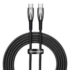 Baseus USB-C Cable For USB-C Glimmer Series, 100w, 2m Black (CADH000801) (BASCADH000801) έως 12 άτοκες Δόσεις