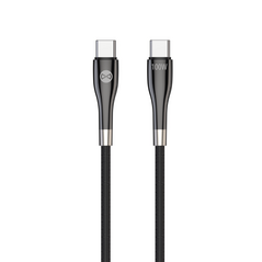 Forever Sleek cable USB-C - USB-C 1,0 m 100W black