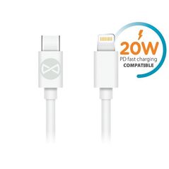 Forever cable USB-C - Lightning 1,0 m 20W white