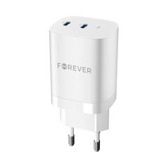 Forever TC-05-35CC GaN PD QC charger 2x USB-C 35W white