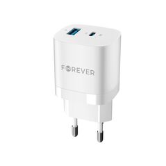 Forever TC-05 GaN PD QC charger 1x USB-C 1x USB 33W white