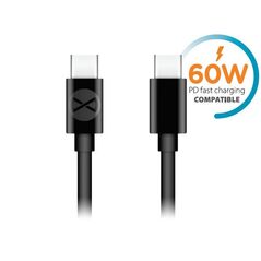 Forever cable USB-C - USB-C 1,0 m 60W black