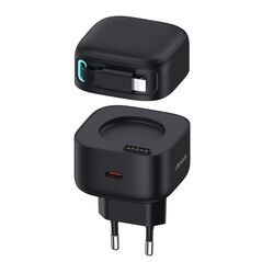 USAMS Incarcator Priza USB-C PD35W cu Cablu Lightning - Usams XMF Series (US-CC209) - Black 6958444907673 έως 12 άτοκες Δόσεις