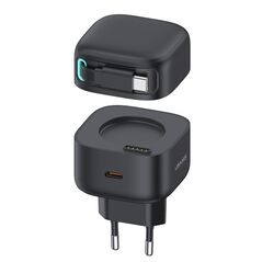 USAMS Incarcator Priza USB-C PD35W cu Cablu Type-C - Usams XMF Series (US-CC202) - Black 6958444907659 έως 12 άτοκες Δόσεις