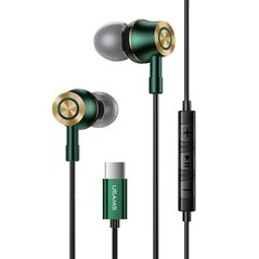 USAMS Casti Audio In-Ear Type-C, 1.2m - Usams EP-43 (HSEP4302) - Dark Green 6958444929354 έως 12 άτοκες Δόσεις