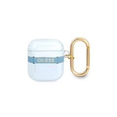 Guess case for AirPods 1 / 2 GUA2HHTSB blue Cord 3666339047108