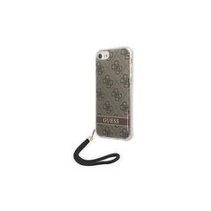Guess case for iPhone SE 2022 / SE 2020 / 7 / 8 GUOHCI8H4STW hard case brown Print 4G Cord 3666339055196
