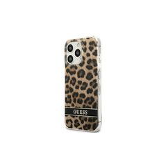 Guess case for IPhone 13 Pro 6,1&quot; GUHCP13LHSLEOW hard case brown Leopard Electro Stripe 3666339047382