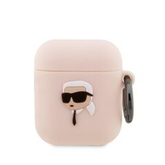Karl Lagerfeld case for Airpods 1 / 2 KLA2RUNIKP white 3D Silicone NFT Karl 3666339087869
