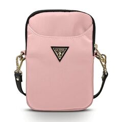 Guess bag GUPBNTMLLP pink Nylon Triangle Logo 3700740491225