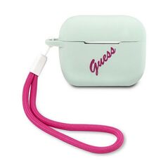 Guess case for AirPods Pro GUACAPLSVSBF blue-fuchsia Silicone Vintage 3700740495483