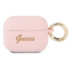 Guess case for AirPods Pro GUAPSSSI pink Silicone Vintage Script 3666339010003