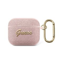 Guess case for Airpods 3 GUA3SASMP pink 4G Script Metal 3666339009830