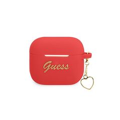 Guess case for Airpods 3 GUA3LSCHSR red Silicone Heart Charm 3666339039110
