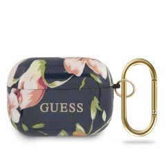 Guess case for AirPods Pro GUACAPTPUBKFL03 blue Flower Collection 3700740475263
