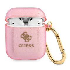 Guess case for AirPods GUA2UCG4GP pink Glitter Collection 3666339009939