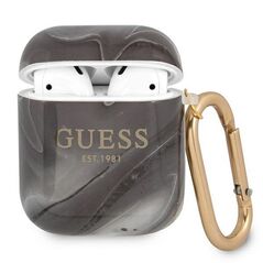Guess case for AirPods GUA2UNMK black Marble Collection 3666339010140