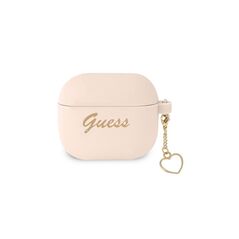 Guess case for Airpods 3 GUA3LSCHSP pink Silicone Heart Charm 3666339039028