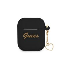 Guess case for Airpods 3 GUA3LSCHSK black Silicone Heart Charm 3666339038991