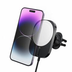 Spigen car mount with charger ITM12W Onetap Pro 3 Magnetic Magsafe Vent Car Mount Wireless Charger black 8809811853520