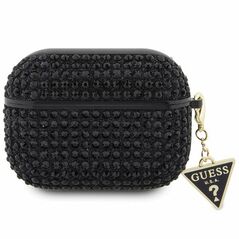Guess case for AirPods Pro GUAPHDGTPK black Rhinestone Triangle Charm 3666339120603