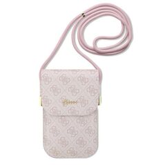 Guess bag for phone GUOWBP4SNSP pink Wallet 4G Cord Script 3666339127688