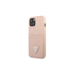 Guess case for IPhone 13 6,1&quot; GUHCP13MPSATPP hard case pink Saffiano Double Card Triangle 3666339048136