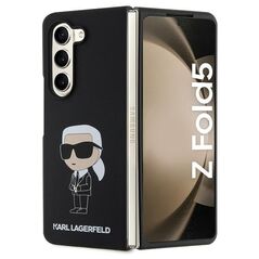 Karl Lagerfeld case for Z Fold5 KLHCZFD5SNIKBCK black Silicone Ikonik 3666339174064