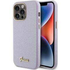 Guess case for iPhone 15 Pro Max 6.7&quot; GUHCP15XPGMCSL lilac hardcase Glitter Glossy Script 3666339155377