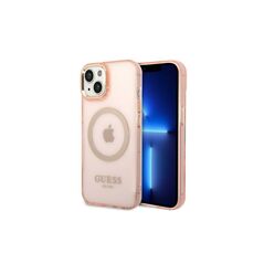Guess case for iPhone 14 6,1&quot; GUHMP14SHTCMP pink HC Magsafe Gold Outline Translucent 3666339069667