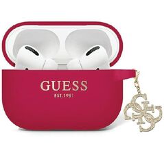 Guess case for Airpods Pro 2 GUAP2LECG4M magenta Silicone 4G Strassed Charm 3666339171247