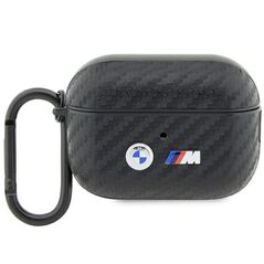 BMW case for AirPods Pro 2 BMAP2WMPUCA2 black PU Carbon Double Metal Logo 3666339123840