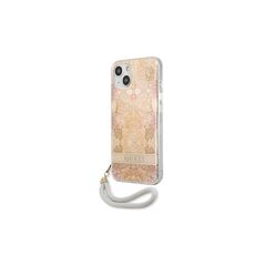 Guess case for IPhone 13 mini 5,4&quot; GUHCP13SHFLSD hard case gold Flower Cord 3666339040512