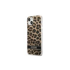 Guess case for IPhone 13 mini 5,4&quot; GUHCP13SHSLEOW hard case brown Leopard Electro Stripe 3666339047368