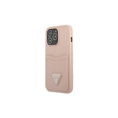 Guess case for IPhone 13 Pro Max 6,7&quot; GUHCP13XPSATPP hard case pink Saffiano Double Card Triangle 3666339048150