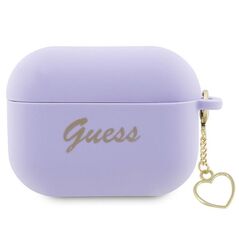 Guess case for AirPods Pro 2 GUAP2LSCHSU purple Silicone Heart Charm 3666339110994