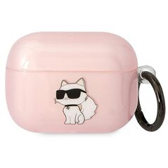 Karl Lagerfeld case for Airpods Pro KLAPHNCHTCP pink Ikonik Choupette 3666339088088