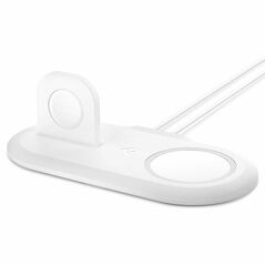 Spigen MagFit Duo for Apple MagSafe & Apple Watch charger stand white 8809756645907