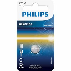 Philips A76/01GRS Αλκαλική μπαταρία A76 / LR44 145 mAh 1.5 V Καρτέλα 1τμχ PH-A76-B1 79372 έως 12 άτοκες Δόσεις
