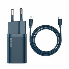 Network charger Baseus Super Si, 20W, Type-C to Lightning cable, Blue - 40416 έως 12 άτοκες Δόσεις