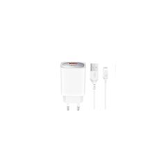 XO wall charger CE19 QC 18W 1x USB white + cable Lightning 6920680853830
