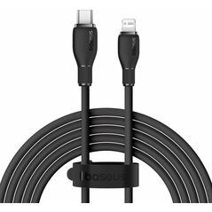 Data cable Baseus Pudding, Type-C - Lightning, 20W, 2.0m, Black - 40435 έως 12 άτοκες Δόσεις