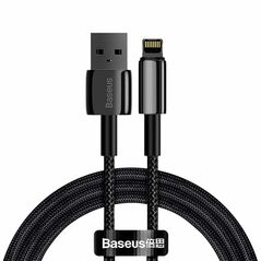 Data cable Baseus Tungsten Gold, Lightning, 1.0m, Black - 40472 έως 12 άτοκες Δόσεις