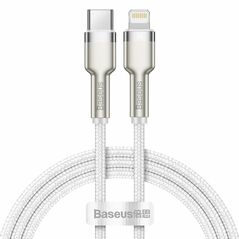 Data cable Baseus Cafule, Type-C - Lightning, 20W, 1.0m, White - 40476 έως 12 άτοκες Δόσεις