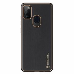 Dux Ducis Yolo elegant case made of soft TPU and PU leather for Samsung Galaxy M30s black