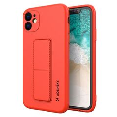 Wozinsky Kickstand Case silicone case with stand for iPhone 12 Pro Max red