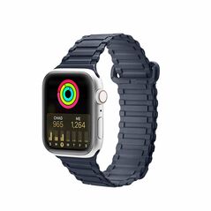 Dux Ducis Strap (Armor Version) Apple Watch Ultra, SE, 9, 8, 7, 6, 5, 4, 3, 2, 1 (49, 45, 44, 42 mm) Silicone Magnetic Band Bracelet Blue